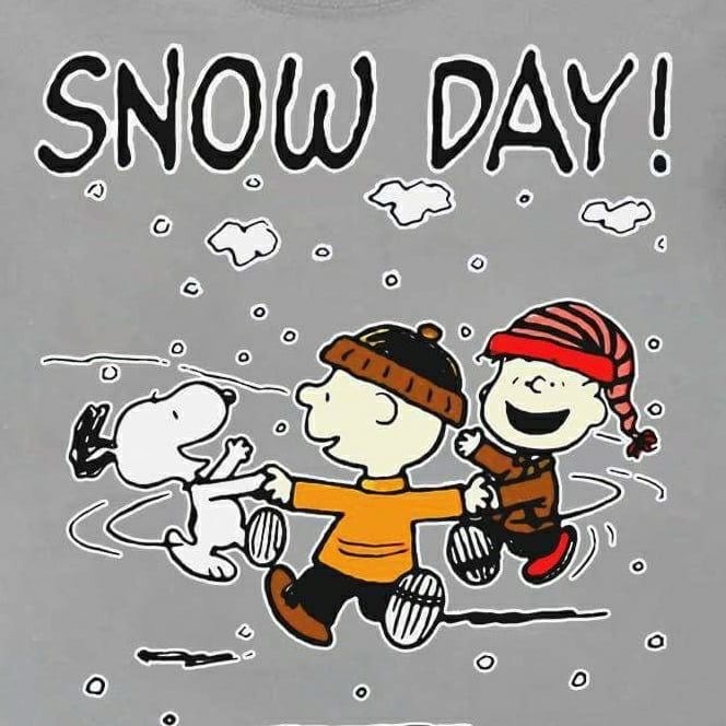 Charlie Brown characters in the snow  